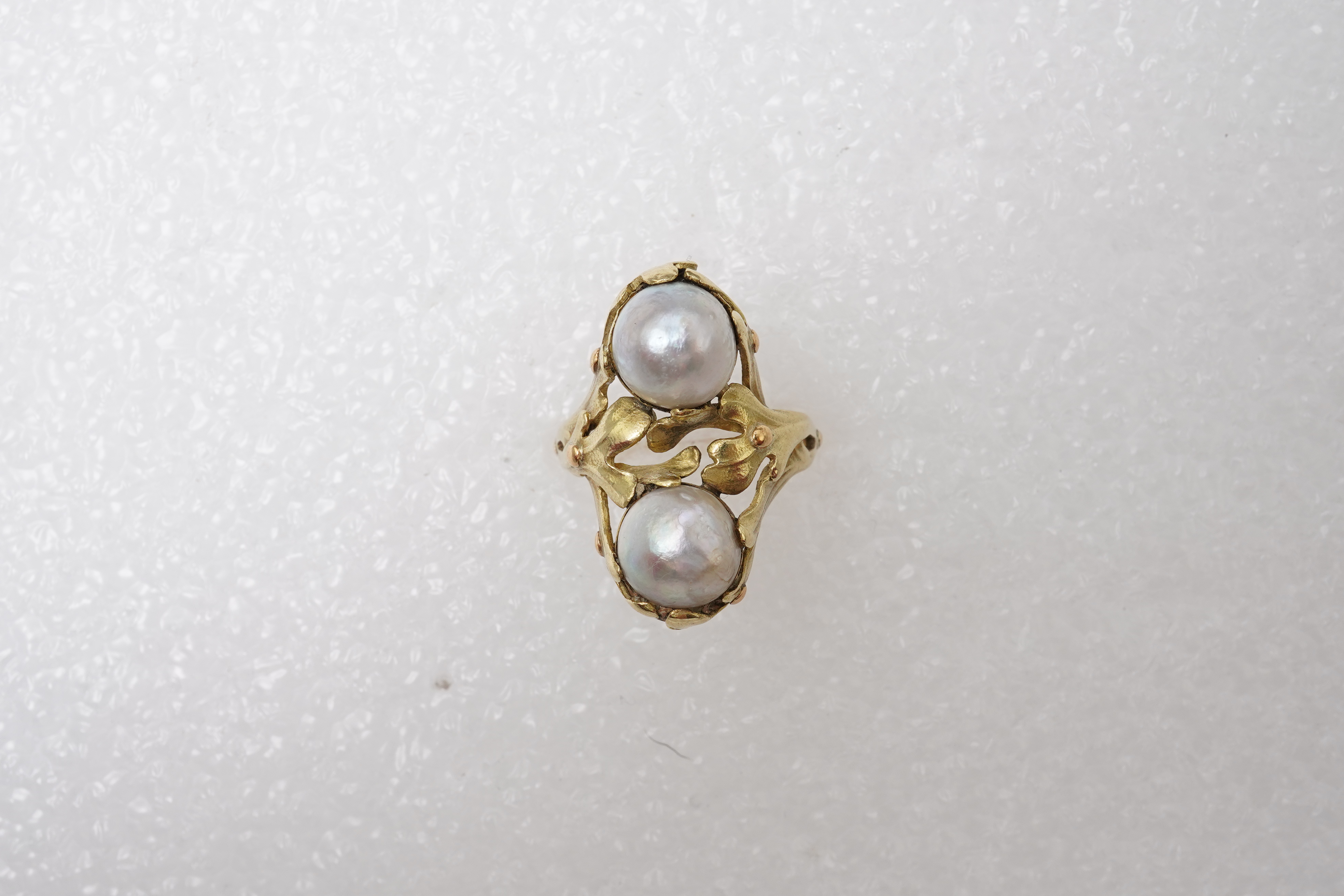 A fine Art Nouveau pearl ring, France, circa 1900